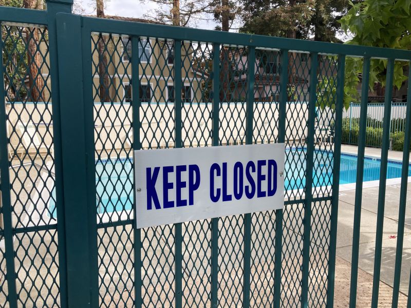 Fence Secured Around Pool